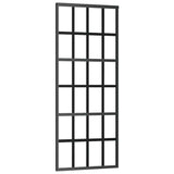 Vidaxl Porte coulissante 76x205 cm Verre ESG et noir en aluminium