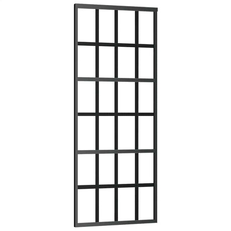 Vidaxl Porte coulissante 76x205 cm Verre ESG et noir en aluminium