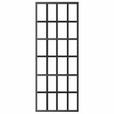 Vidaxl Porte coulissante 76x205 cm Verre ESG et noir en aluminium