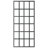 Vidaxl Porte coulissante 90x205 cm Verre ESG et noir en aluminium