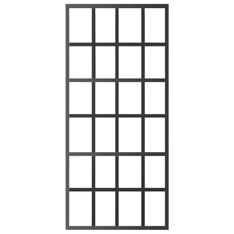 Vidaxl Porte coulissante 90x205 cm Verre ESG et noir en aluminium