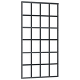 VidaXL sliding door 102x205 cm ESG glass and aluminum black