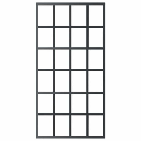 Vidaxl Porte coulissante 102x205 cm Verre ESG et noir en aluminium