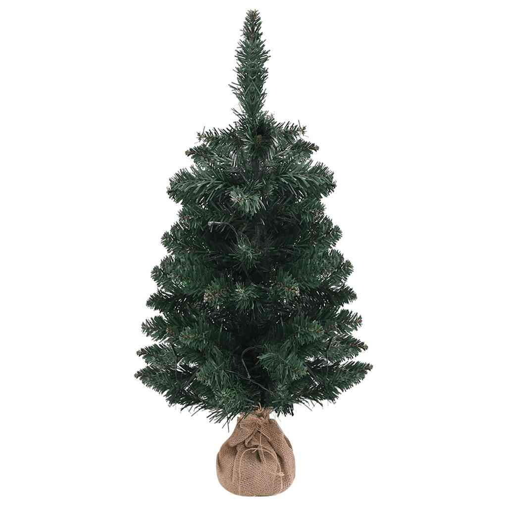 Vidaxl Kunstkerstboom con illuminazione e verde pvc standard da 90 cm