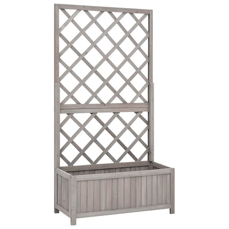 Vidaxl latwerkplantenbak 70x30x135 cm en pin massif gris