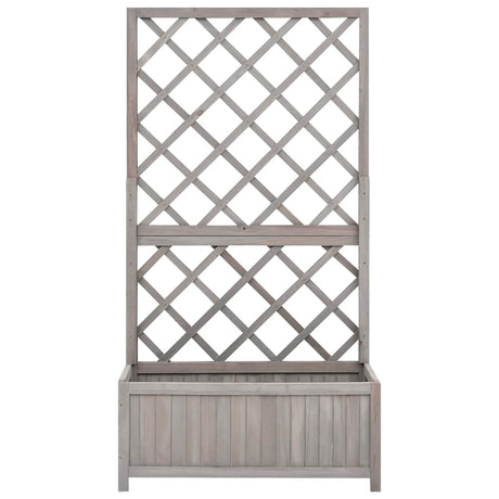 Vidaxl latwerkplantenbak 70x30x135 cm en pin massif gris