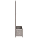 Vidaxl latwerkplantenbak 70x30x135 cm en pin massif gris