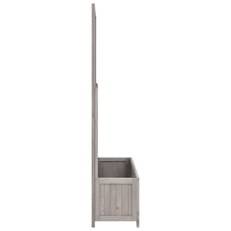 Vidaxl latwerkplantenbak 70x30x135 cm en pin massif gris