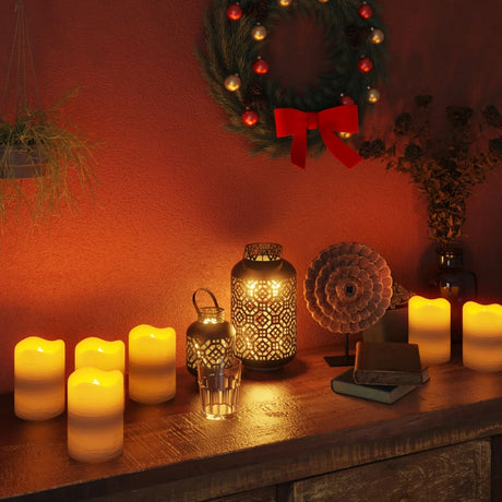 Bougies à LED Vidaxl 24 ST sans flamme avec télécommande blanche chaude