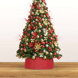 Vidaxl Jupe d'arbre de Noël Ø54x19,5 cm rouge