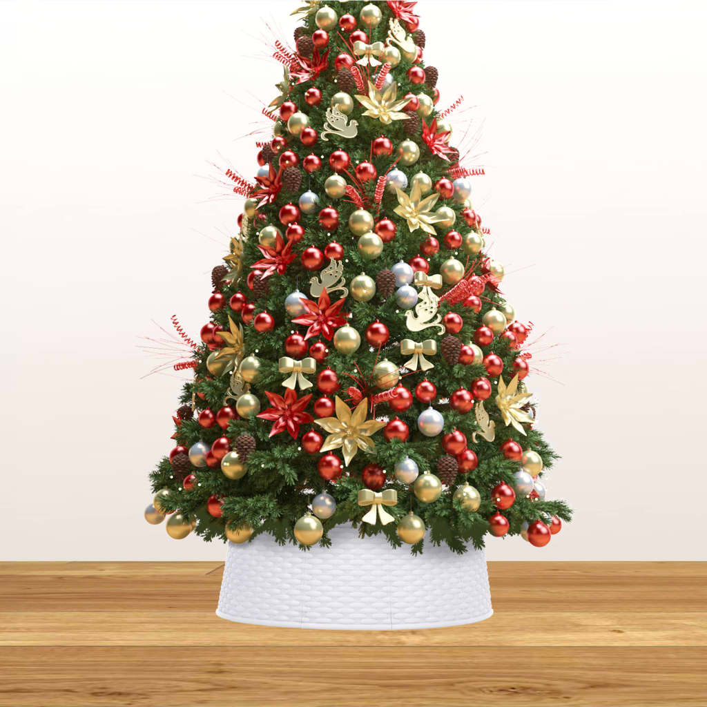 Falda de árbol de Navidad Vidaxl Ø54x19.5 cm blanco