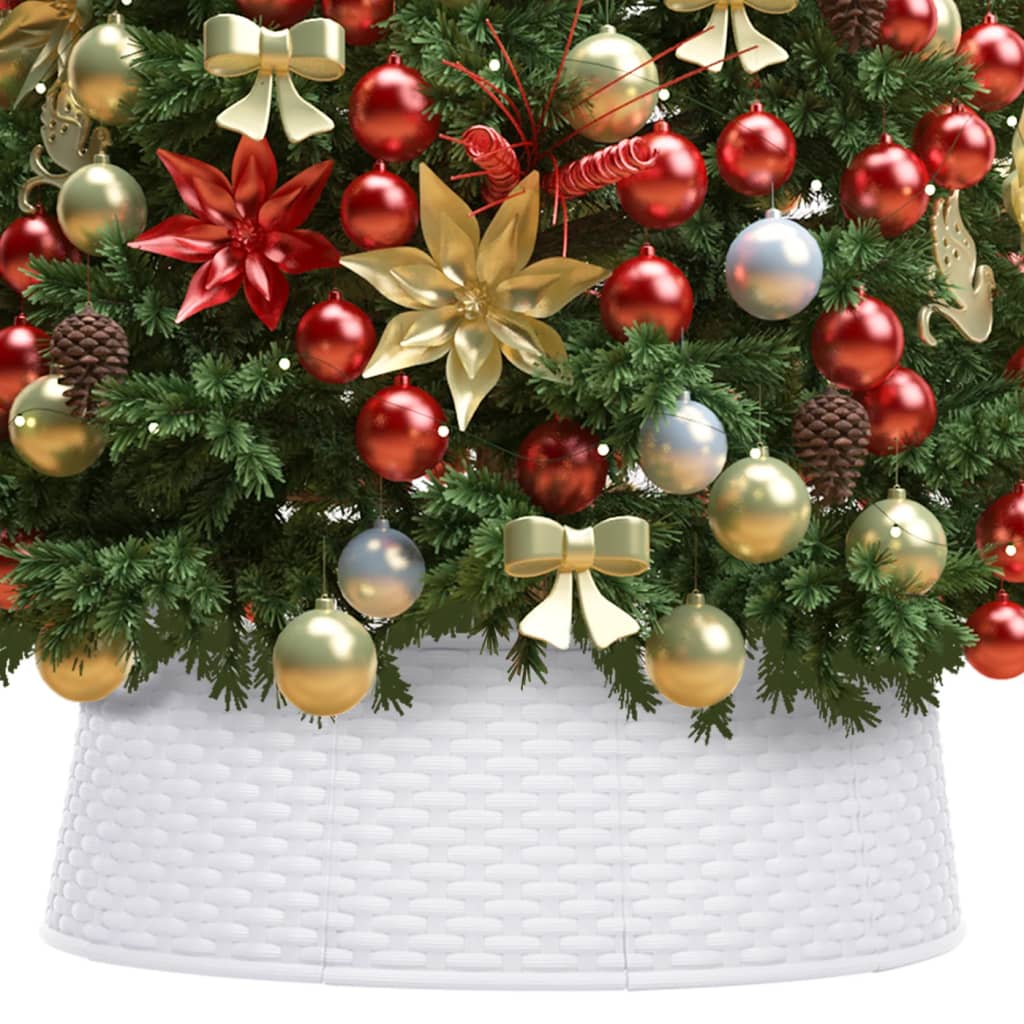 Falda de árbol de Navidad Vidaxl Ø54x19.5 cm blanco