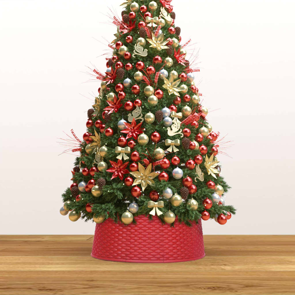 Falda de árbol de Navidad Vidaxl Ø65x19.5 cm rojo