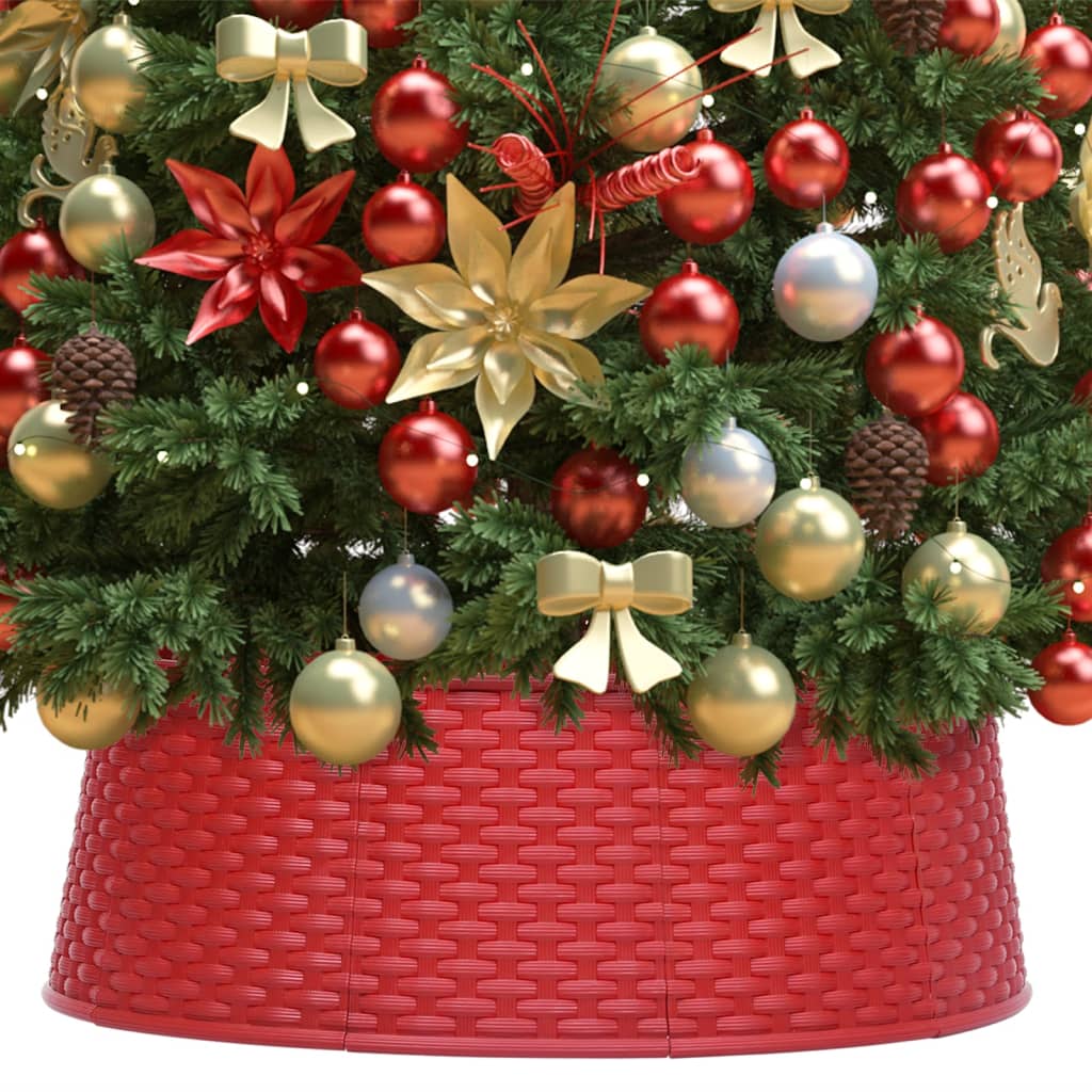 Falda de árbol de Navidad Vidaxl Ø65x19.5 cm rojo