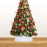 Vidaxl Jupe d'arbre de Noël Ø65x19,5 cm blanc