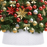 Vidaxl Jupe d'arbre de Noël Ø65x19,5 cm blanc