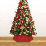 Vidaxl Jupe d'arbre de Noël Ø68x25 cm rouge