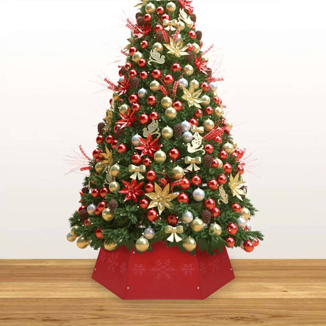 Vidaxl Jupe d'arbre de Noël Ø68x25 cm rouge