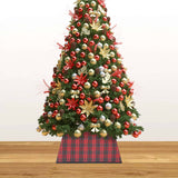 Vidaxl Jupe d'arbre de Noël 48x48x25 cm rouge et noir