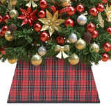 Vidaxl Jupe d'arbre de Noël 48x48x25 cm rouge et noir