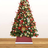 Vidaxl Jupe d'arbre de Noël 48x48x25 cm rouge et blanc