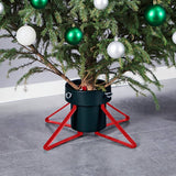 Support d'arbre de Noël Vidaxl 46x46x19 cm vert et rouge