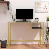 Vidaxl computerbureau 100x36x74 cm gehard glas transparant