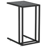 Vidaxl computer bijzettafel 50x35x65 cm gehard glas zwartmarmerkleurig