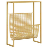 Vidaxl tijdschriftenrek 35x15x45 cm staal goudkleurig