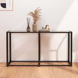 Vidaxl wandtafel 140x35x75,5 cm gehard glas transparant