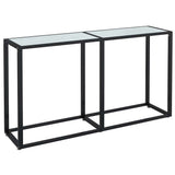 Vidaxl wandtafel 140x35x75,5 cm gehard glas witmarmerkleurig
