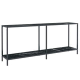 Vidaxl wandtafel 180x35x75,5 cm gehard glas zwart