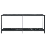 Vidaxl wandtafel 180x35x75,5 cm gehard glas zwart