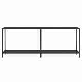 Vidaxl wandtafel 200x35x75,5 cm gehard glas zwart