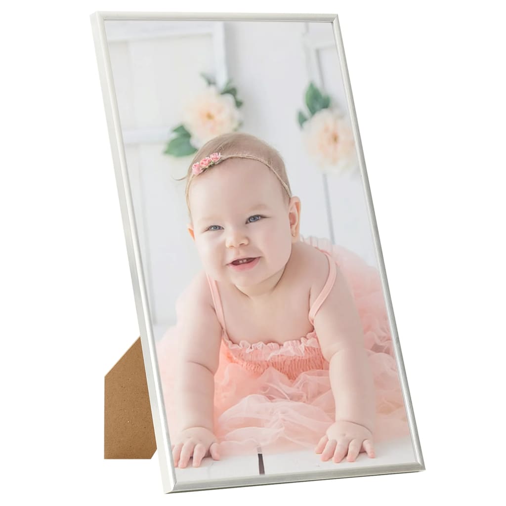 Frame fotografiche Vidaxl 3 pezzi per la tabella 13x18cm MDF Silver Coloted