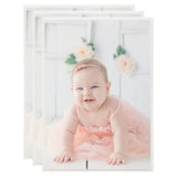 Vidaxl Photo Frames 3 PCS pour le mur ou le tableau 18x24 cm MDF en argent coloré