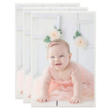 Vidaxl Photo Frames 3 PCS pour le mur ou le tableau 7x90 cm MDF en argent coloré