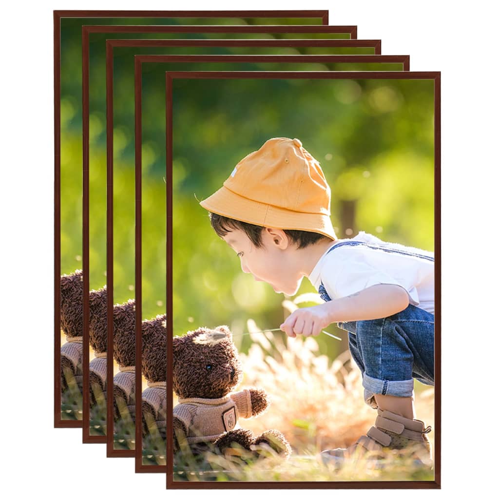 VIDAXL Photo Frames 5 PCS pour le mur ou le tableau 59.4x84 cm Couleur en bronze MDF
