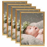 Vidaxl fotolijsten 5 st voor tafel 15x21 cm mdf goudkleurig