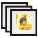 Vidaxl fotorammer 3 stk til 13x13 cm foto 3d 23x23 cm sort sort