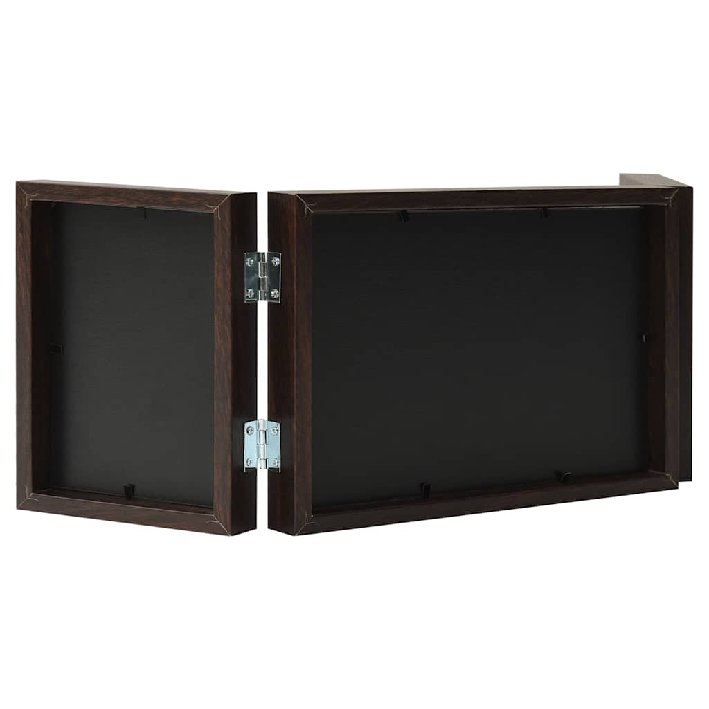 Cadre photo Vidaxl Triptych 28x18 cm + 2x (13x18 cm) marron