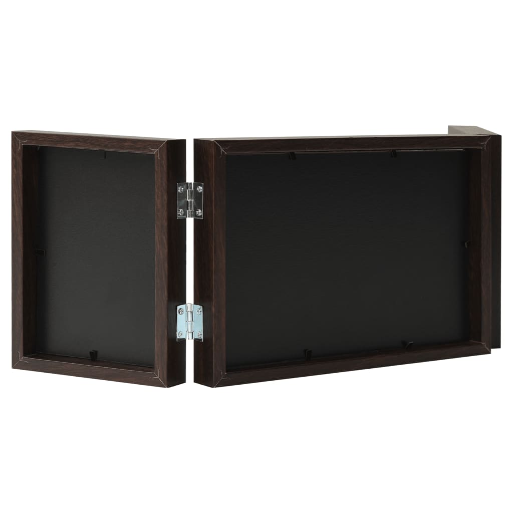 Cadre photo Vidaxl Triptych 28x18 cm + 2x (13x18 cm) marron