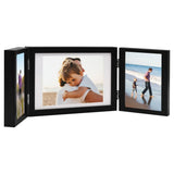 Vidaxl Photo Frame Triptych 28x18 cm+2x (13x18 cm) Czarny