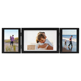 Vidaxl Photo Frame Triptych 28x18 cm+2x (13x18 cm) Czarny