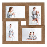 Cadre photo Vidaxl pour 4x (10x15 cm) Photo MDF Lichtbruin