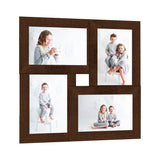 Vidaxl Photo Phrame fir 4x (10x15 cm) Foto mdf donkelbrong