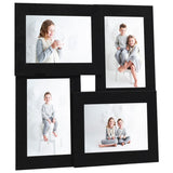 Cadre photo vidaxl pour 4x (10x15 cm) Photo mdf noir