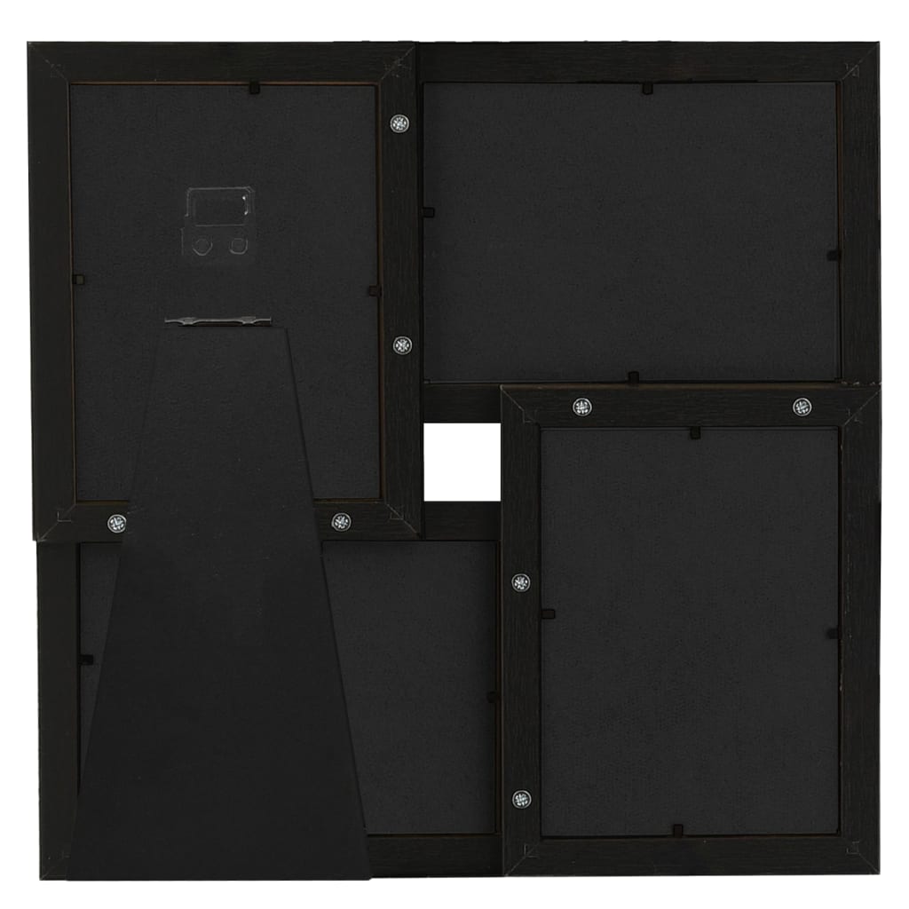 Vidaxl Frame para 4x (10x15 cm) Foto MDF Negro