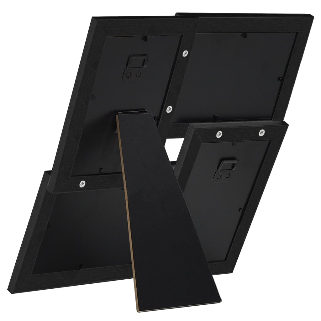 Vidaxl Photo Cadre pour 4x (13x18 cm) Photo mdf noir