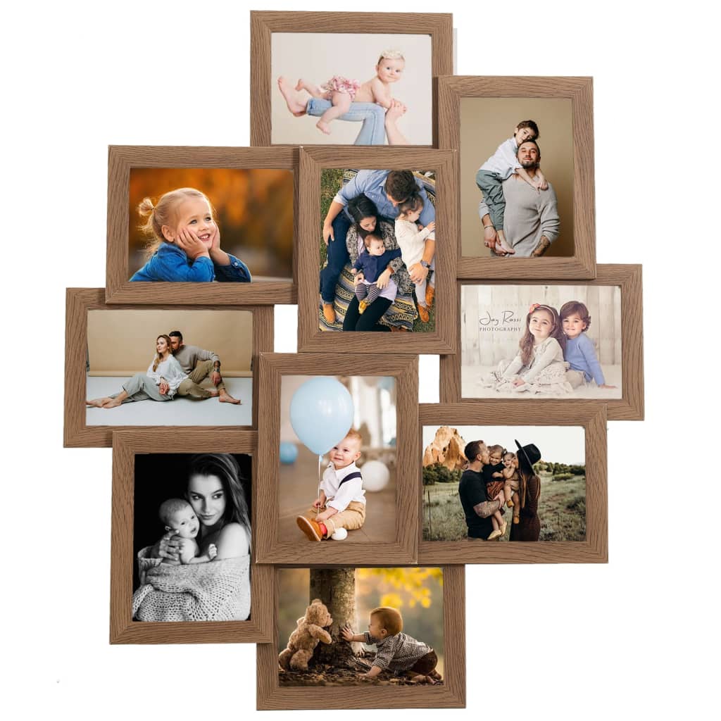 Vidaxl Photo Frame fir 10x (13x18 cm) Foto MDF Lichbruine